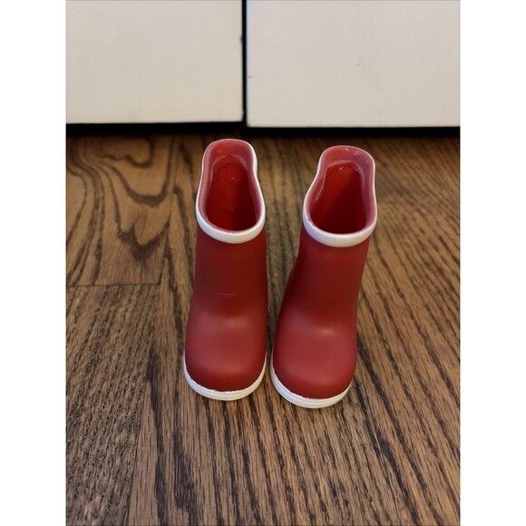 OG Our Generation Battat 18" Doll RED/WHITE RAIN MUCK tall BOOTS SHOES - Picture 2 of 5